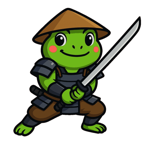 Froggy samurai mascot